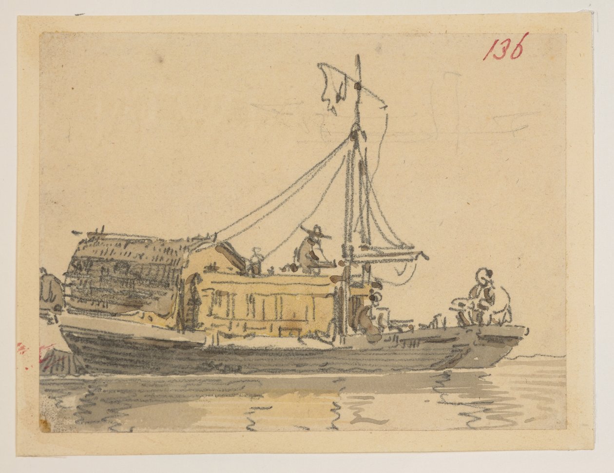 136. Una giunca, da un Album di 372 disegni di paesaggi, coste, costumi e vita quotidiana realizzati durante l