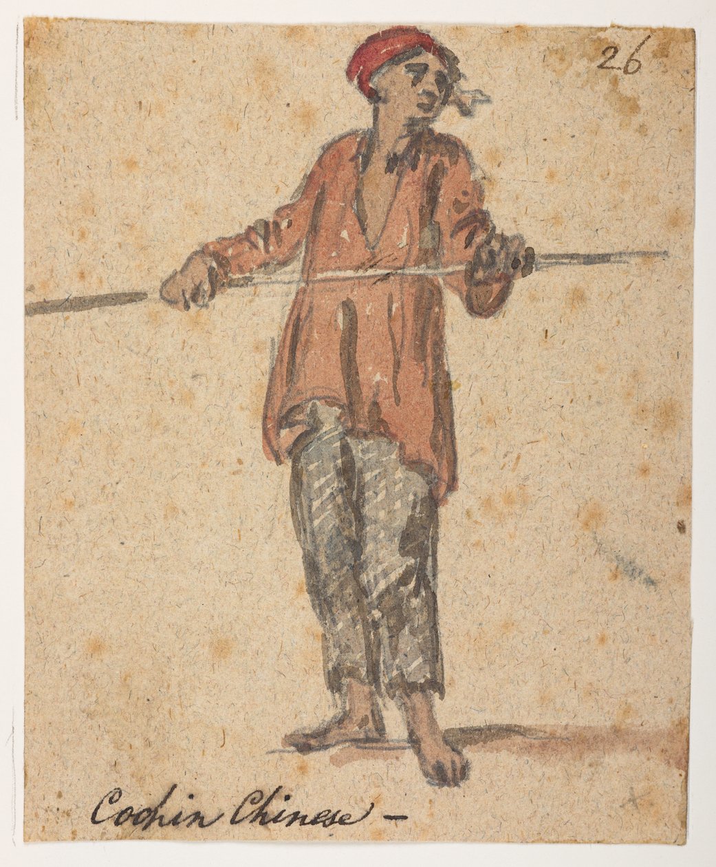 Cochin Chinese, da un Album di 372 disegni di paesaggi, coste, costumi e vita quotidiana realizzati durante l