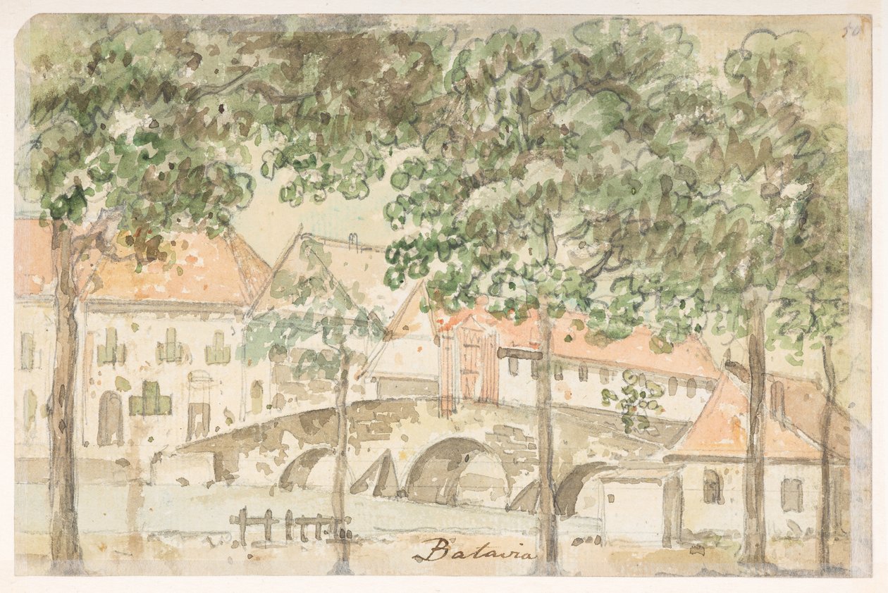 Batavia, da un Album di 372 disegni di paesaggi, coste, costumi e vita quotidiana realizzati durante l