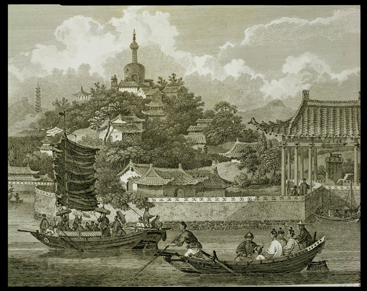 Veduta dei Giardini del Palazzo Imperiale, Pechino (dettaglio) da William Alexander