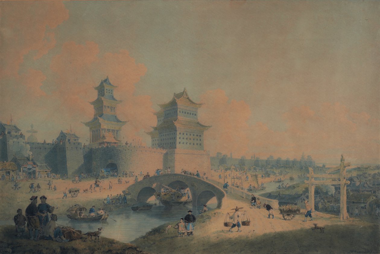 Città di Pechino, Ping Tze Muen, una delle porte occidentali di Pechino da William Alexander