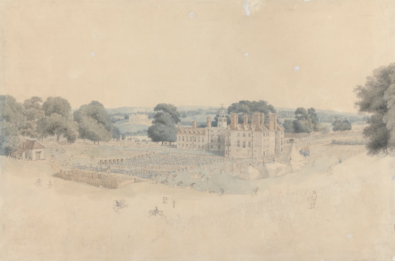 La cena a Mote Park, Maidstone, dopo la revisione reale dei volontari del Kent da William Alexander