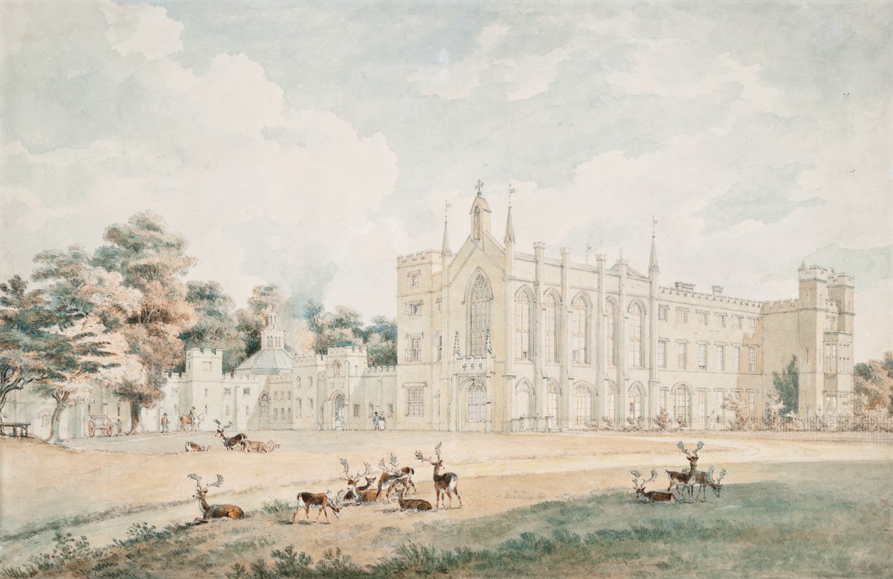 Vista da sud-ovest, Cassiobury, Hertfordshire da William Alexander