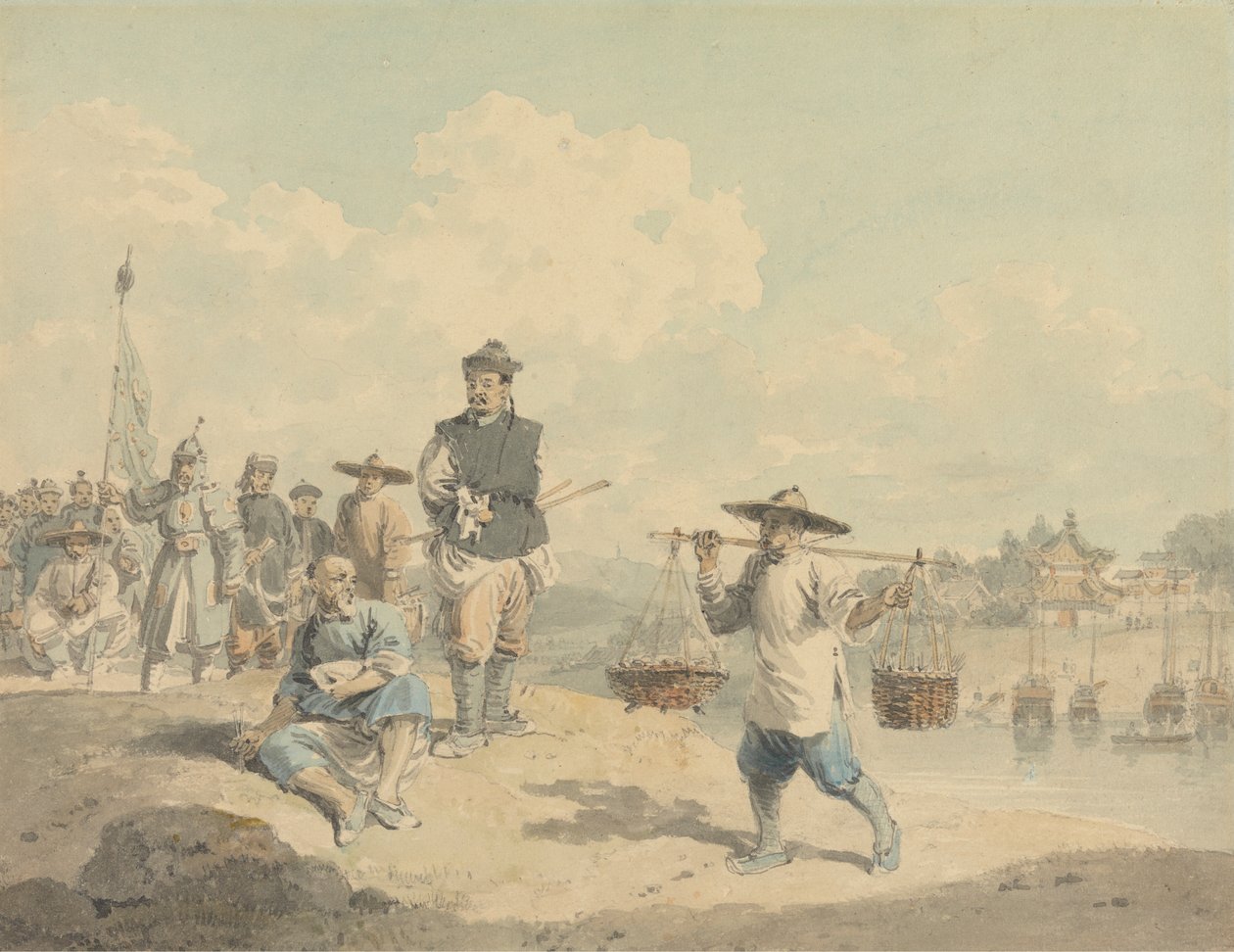 Veduta nella Provincia di Kiang-nan, Cina, Presa dal Vero da William Alexander
