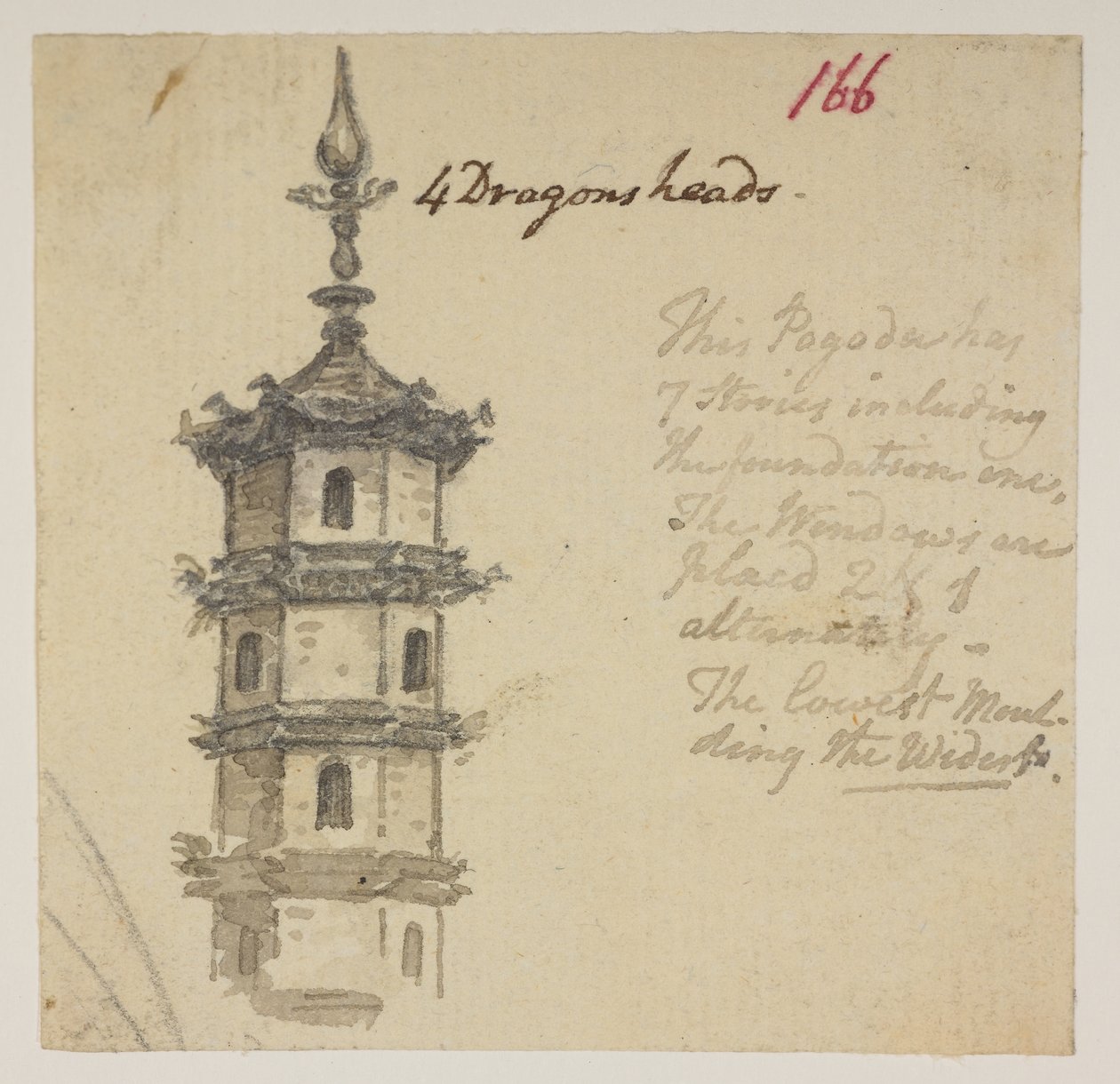 Tempio, da un Album di 372 disegni di paesaggi, coste, costumi e vita quotidiana realizzati durante l