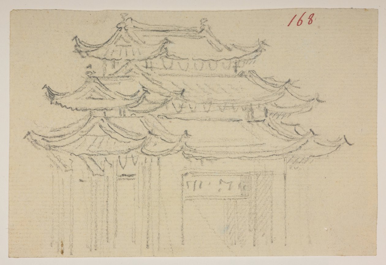 Templi, da un Album di 372 disegni di paesaggi, coste, costumi e vita quotidiana realizzati durante l