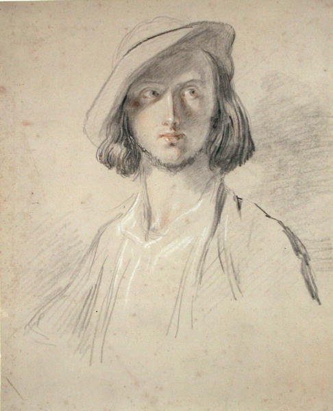 Studio di ritratto di un giovane uomo da William Allan