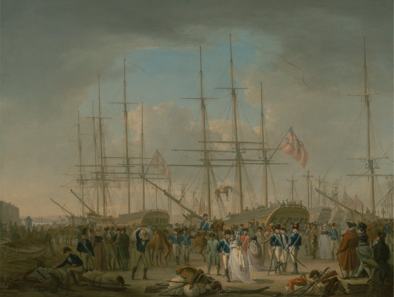 Ussari che si imbarcano a Deptford da William Anderson
