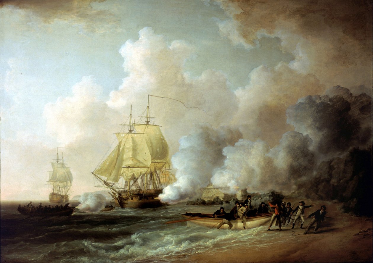 La cattura di Fort Louis (Martinica) da parte dei britannici, il 20 marzo 1794 da William Anderson