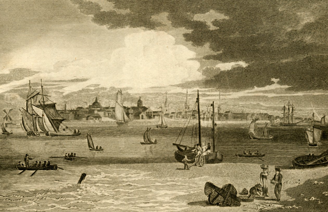 Veduta di Liverpool dal traghetto, Lancashire da William Angus