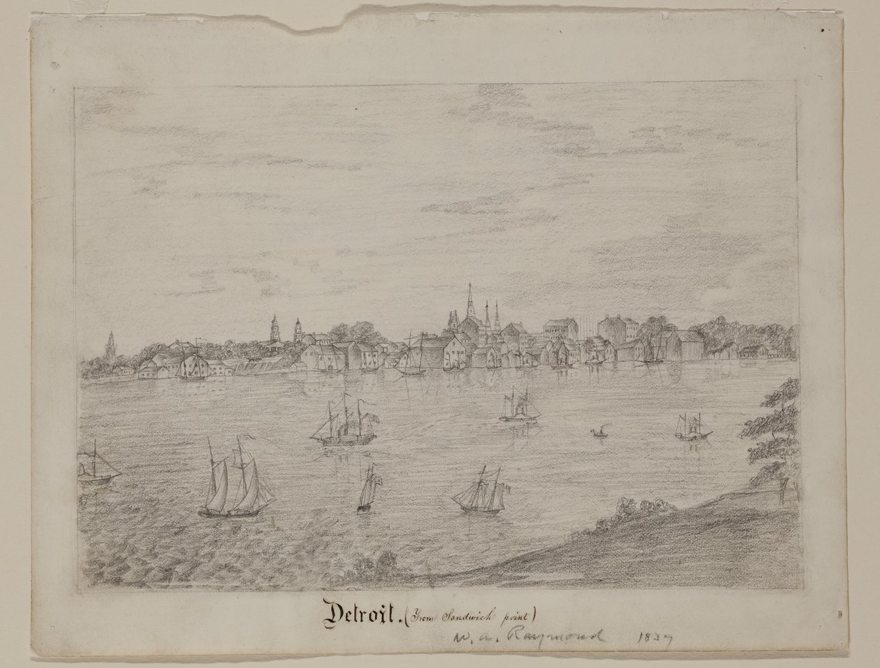 Detroit c.1837 da William Asa Raymond