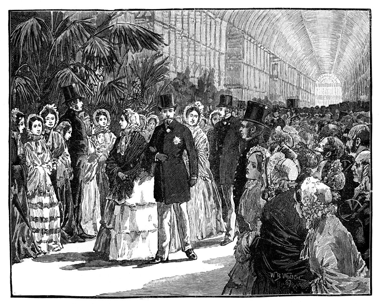 Visita reale e imperiale al Crystal Palace da William Barnes Wollen