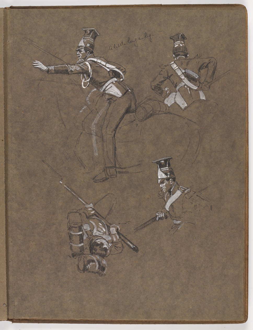 Studi per il dipinto a olio, La bandiera: Albuhera, 16 maggio 1811 da William Barnes Wollen
