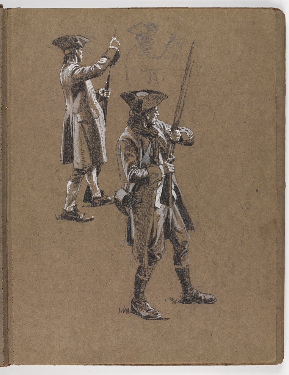 Studio per il dipinto a olio di William Barns Wollen, La Battaglia di Lexington 1775 da William Barnes Wollen