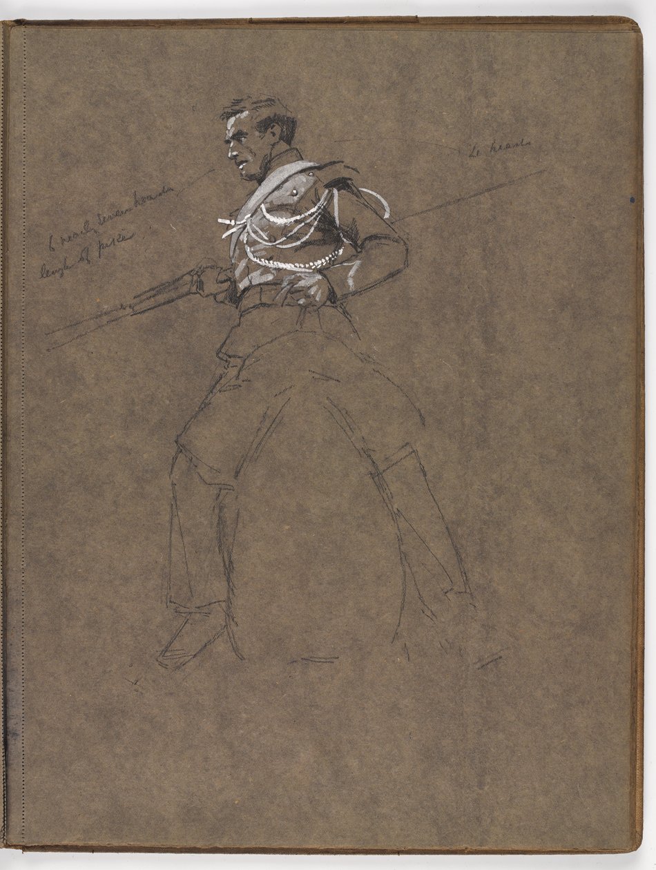 Studio per il dipinto a olio di William Barns Wollen, La bandiera: Albuhera, 16 maggio 1811 da William Barnes Wollen