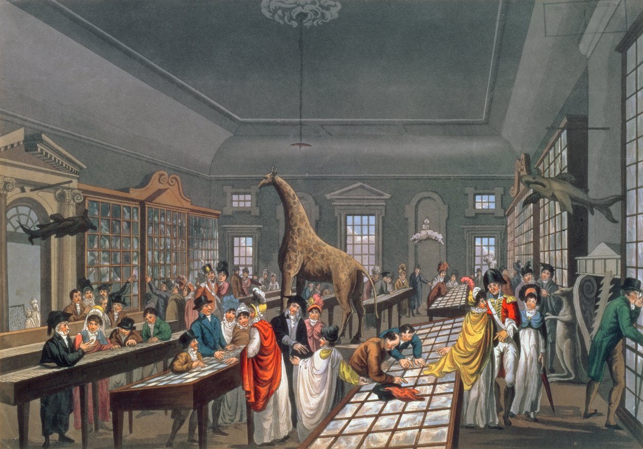 Interno della Sala Egiziana, Piccadilly, inciso dall