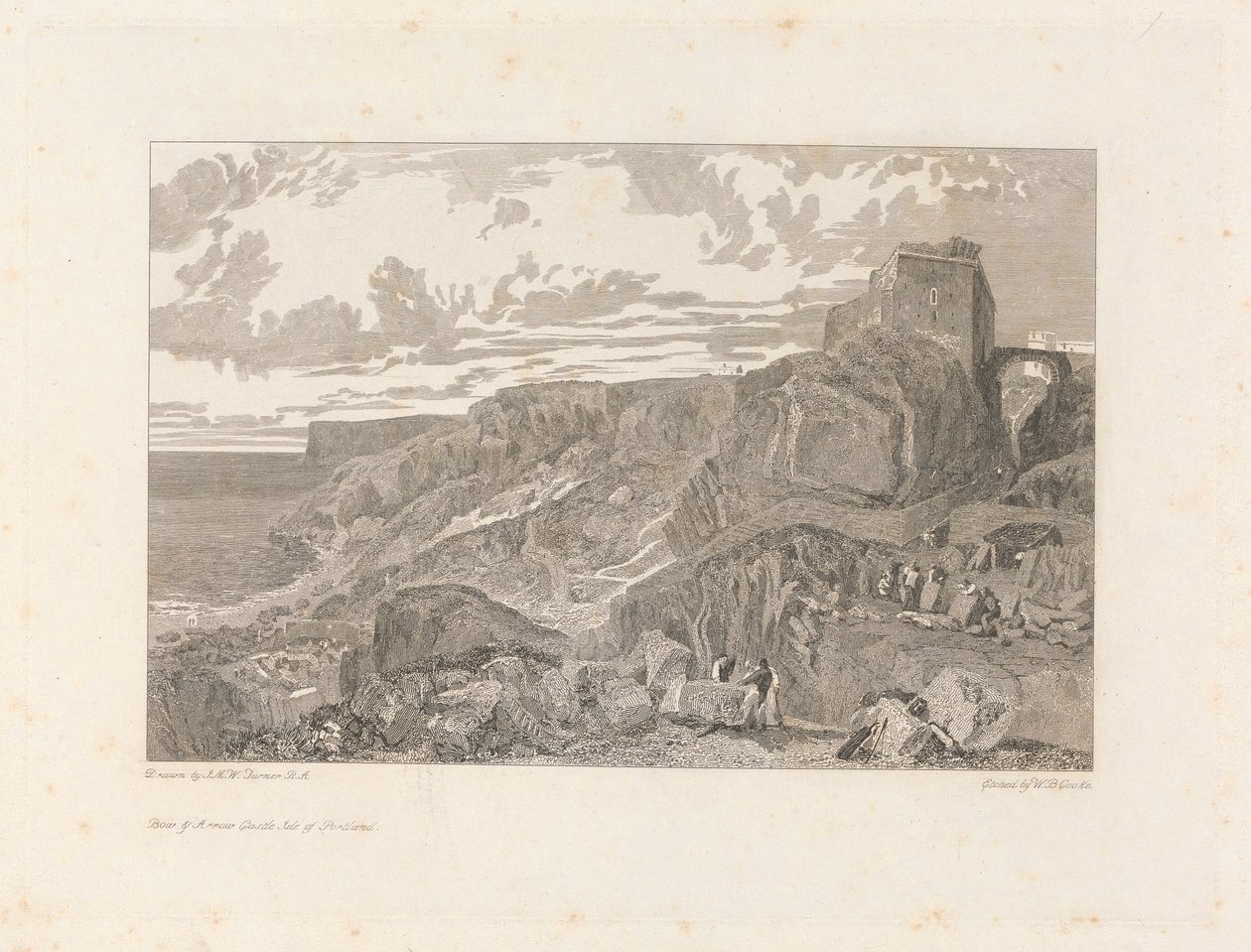 Castello di Bow and Arrow, Isola di Portland da William Bernard Cooke