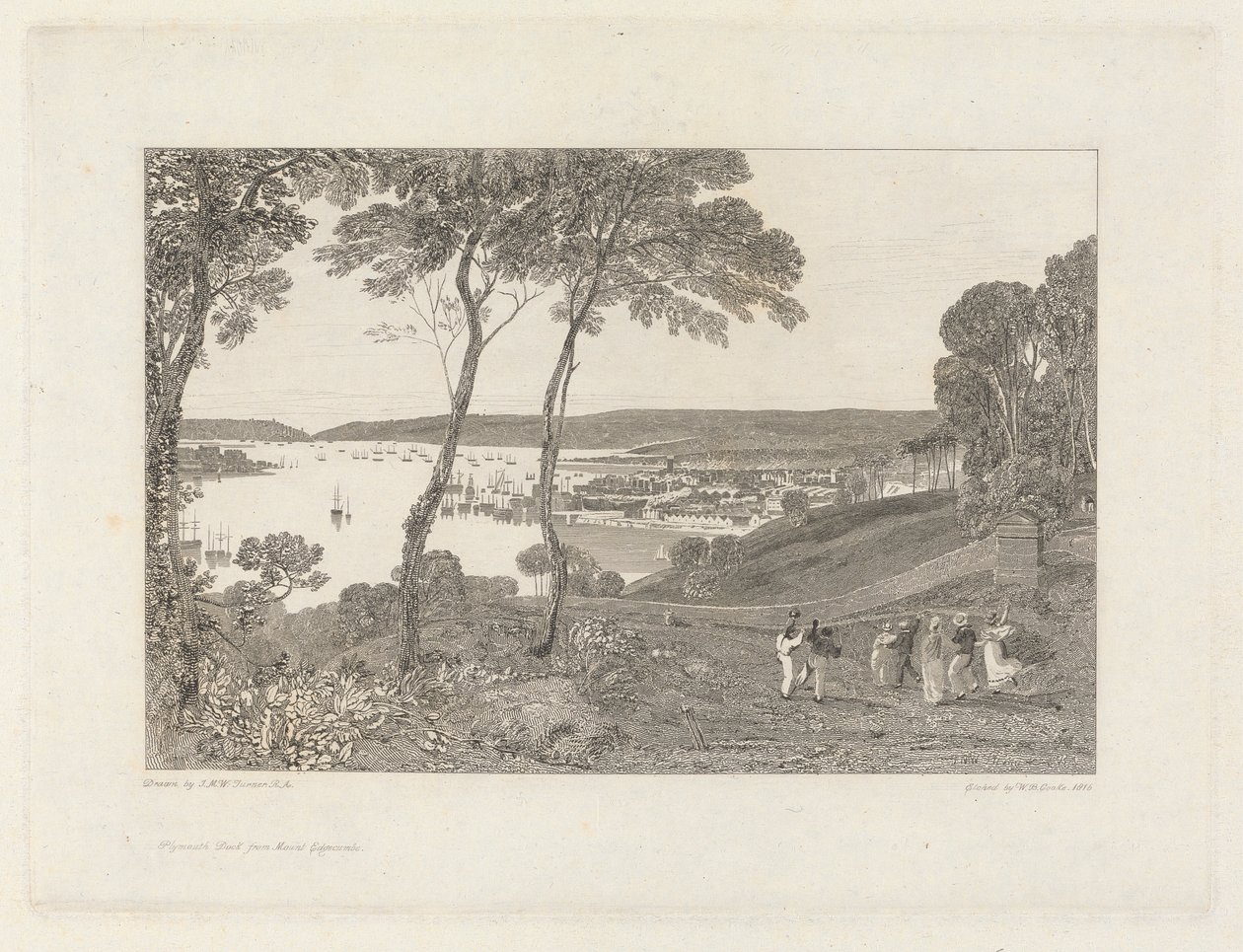 Plymouth Dock da Mount Edgecumbe da William Bernard Cooke