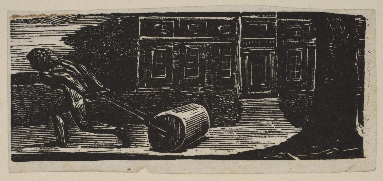Una pietra che rotola è sempre priva di muschio, da Pastorali di Virgilio di Thornton, 1821 da William Blake