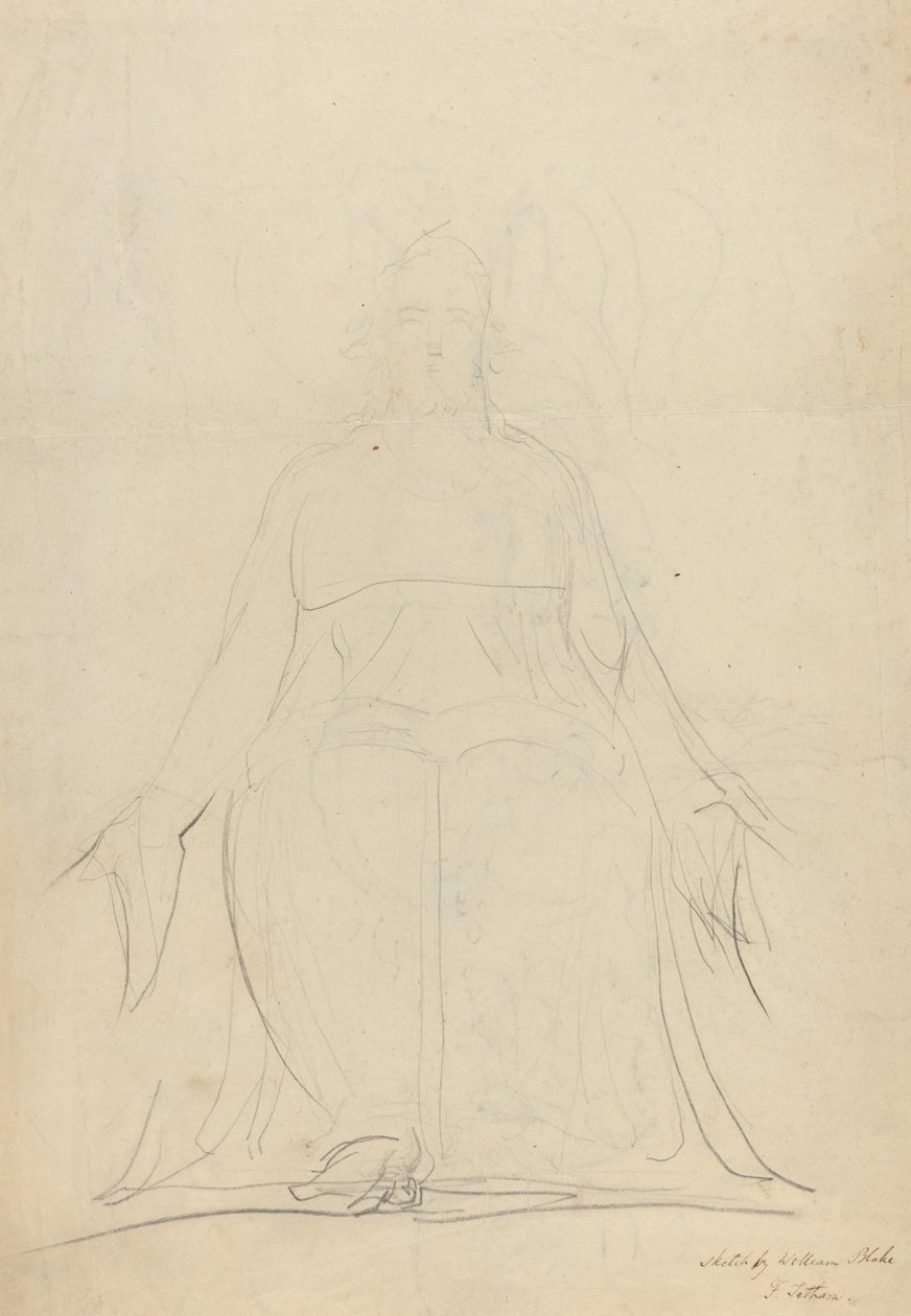 Una spirale ascendente di figure [recto] da William Blake