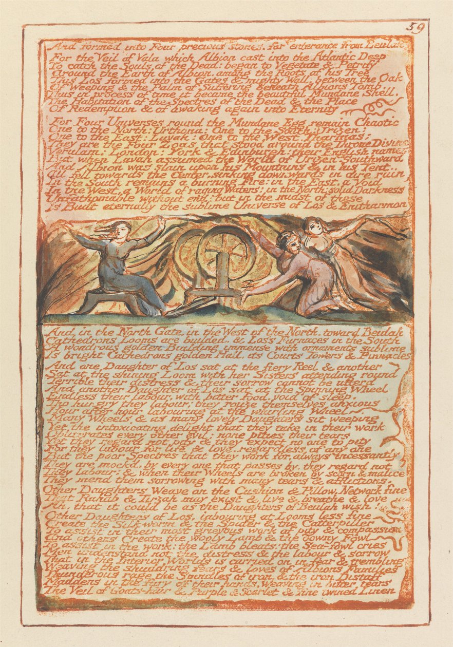 "Und geformt zu vier kostbaren Steinen..." (Platte 59) da William Blake