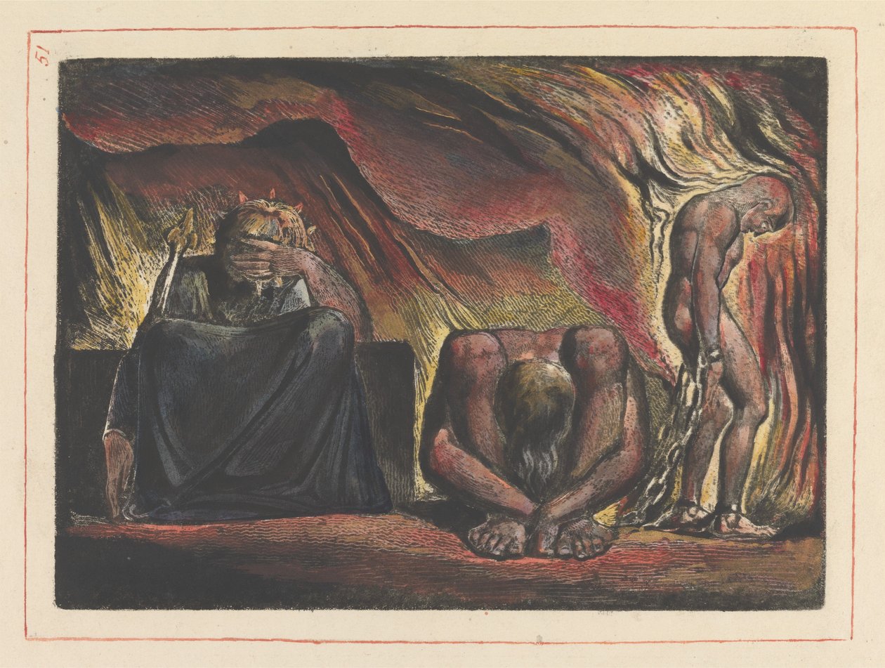 Frontespizio del capitolo 3 (Tavola 51) da William Blake