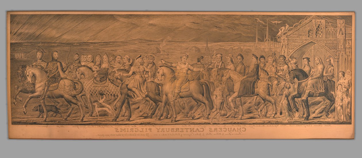 Kupferplatte für Chaucers Canterbury Pilger da William Blake