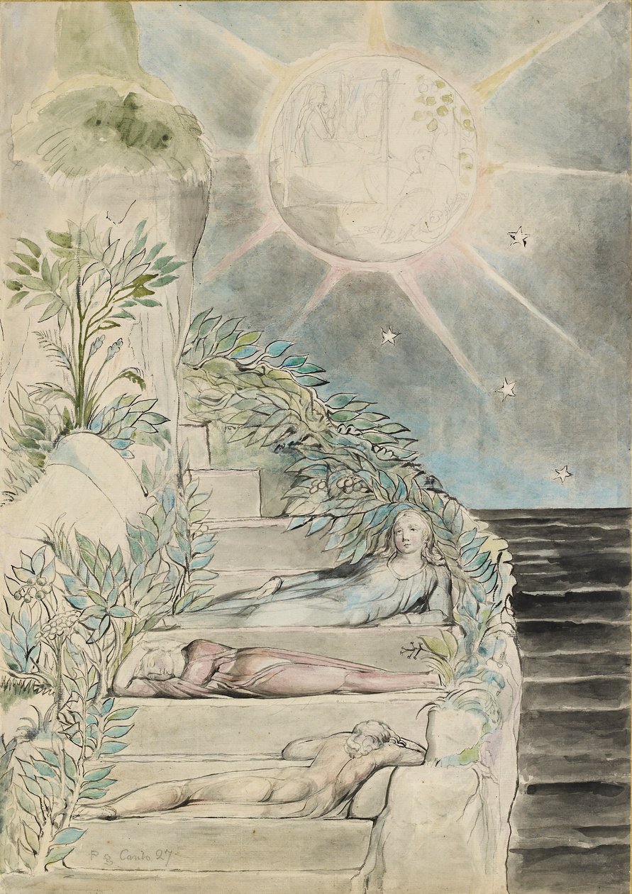 Dante e Stazio dormienti, Virgilio che osserva illustrazione alla 