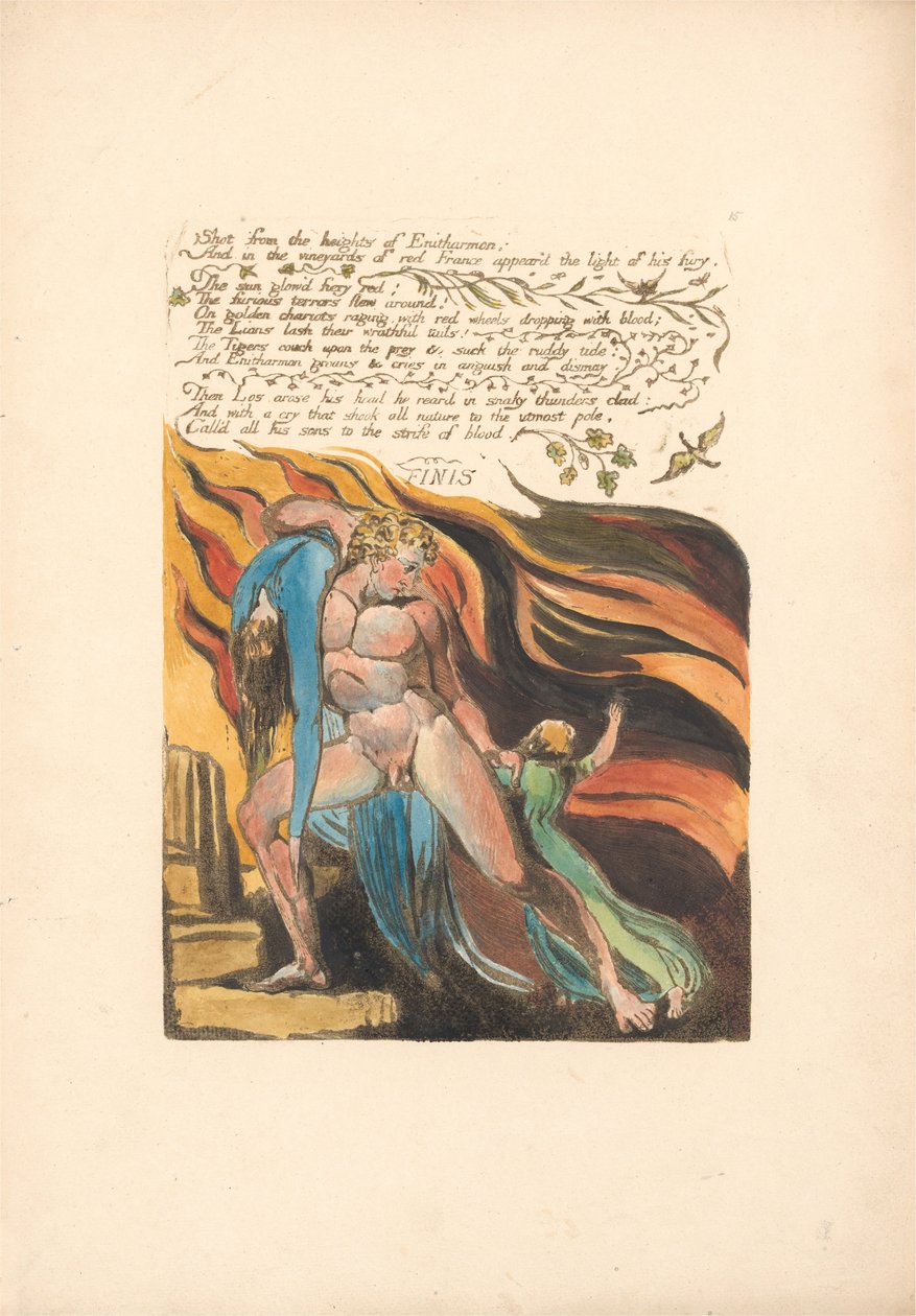 Europa. Una Profezia, Tavola 17, Sparato dalle altezze . . . .  (Bentley 18) da William Blake