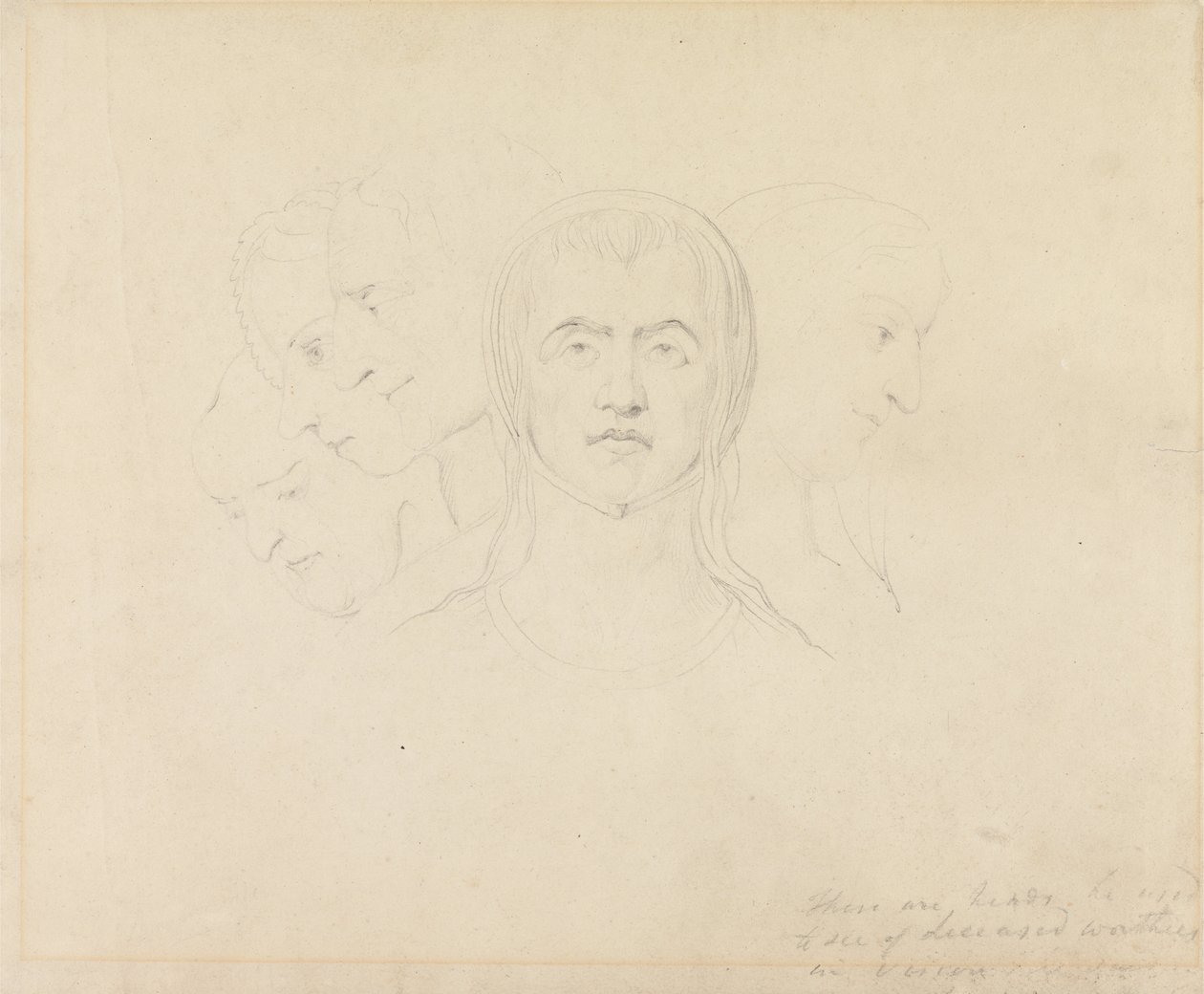 Cinque teste visionarie di donne da William Blake