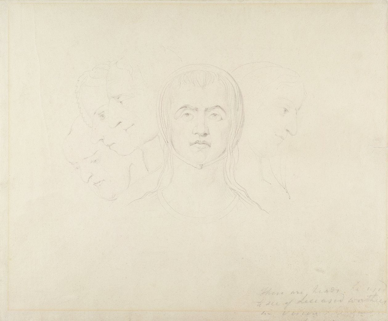 Cinque teste visionarie di donne, c.1820 da William Blake
