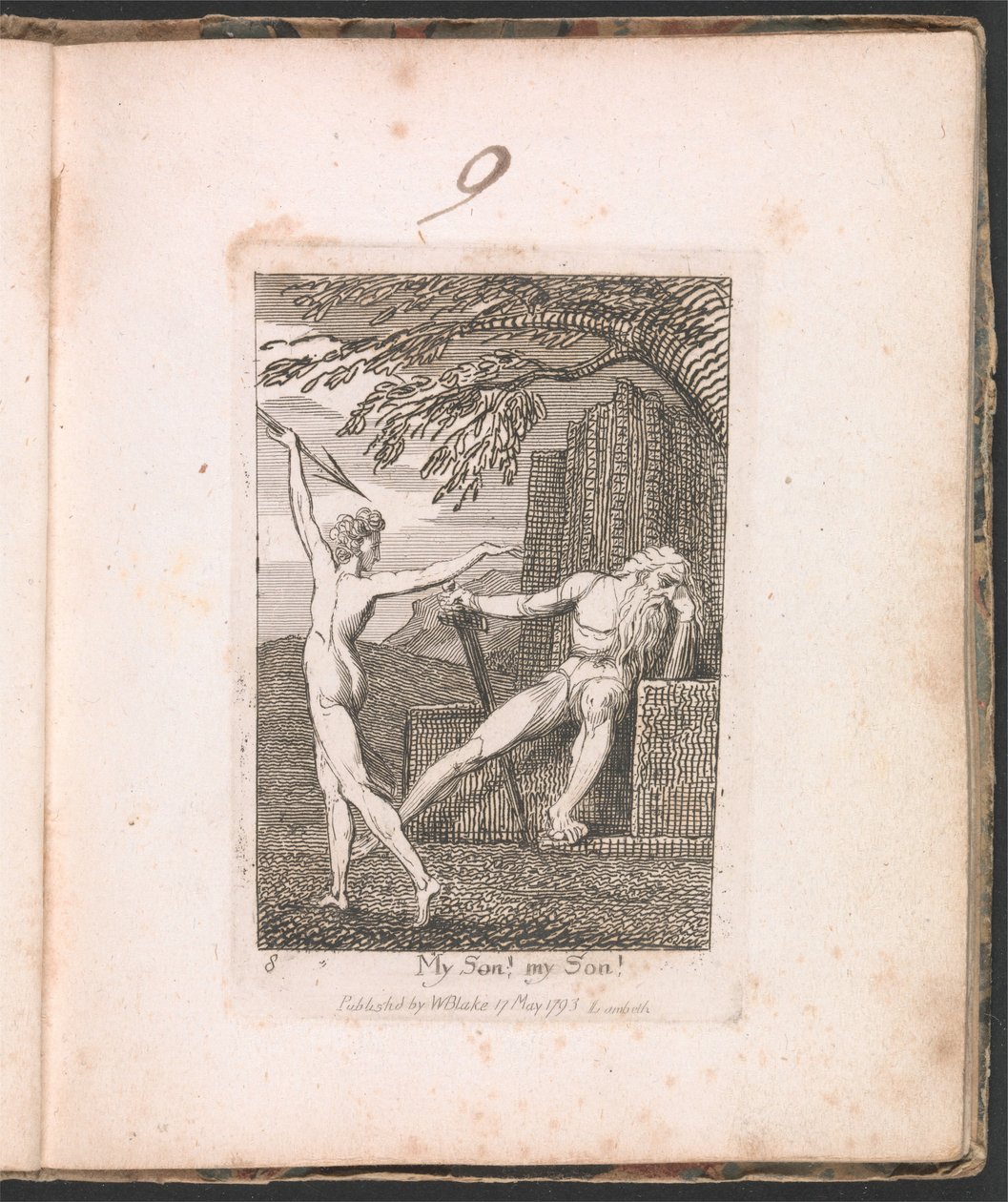 Per Bambini. Le Porte del Paradiso, Tavola 10, Figlio mio! Figlio mio! da William Blake