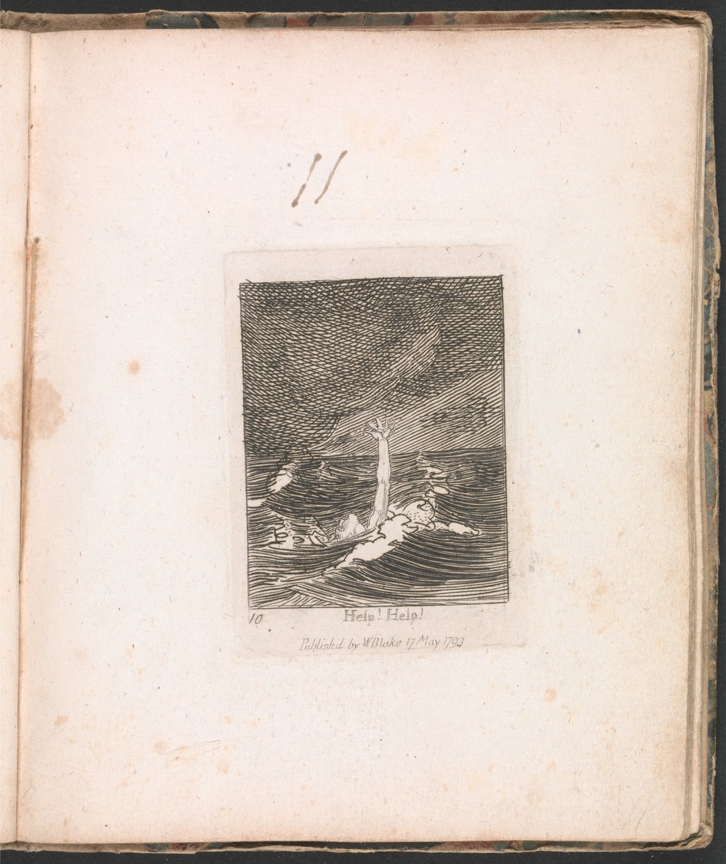 Per Bambini. Le Porte del Paradiso, Tavola 12, Aiuto! Aiuto! da William Blake