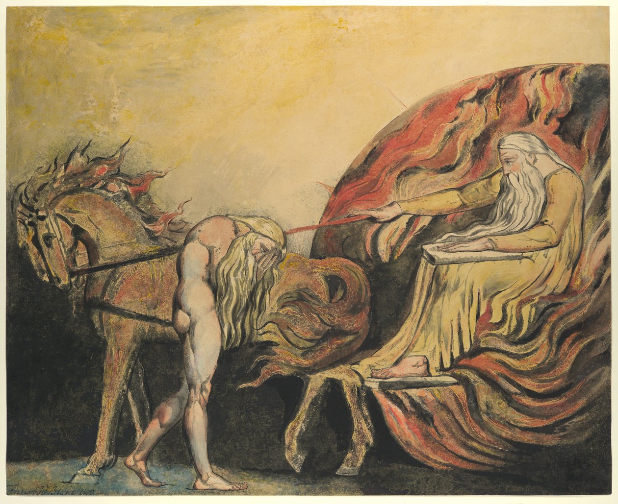 Dio giudica Adamo da William Blake