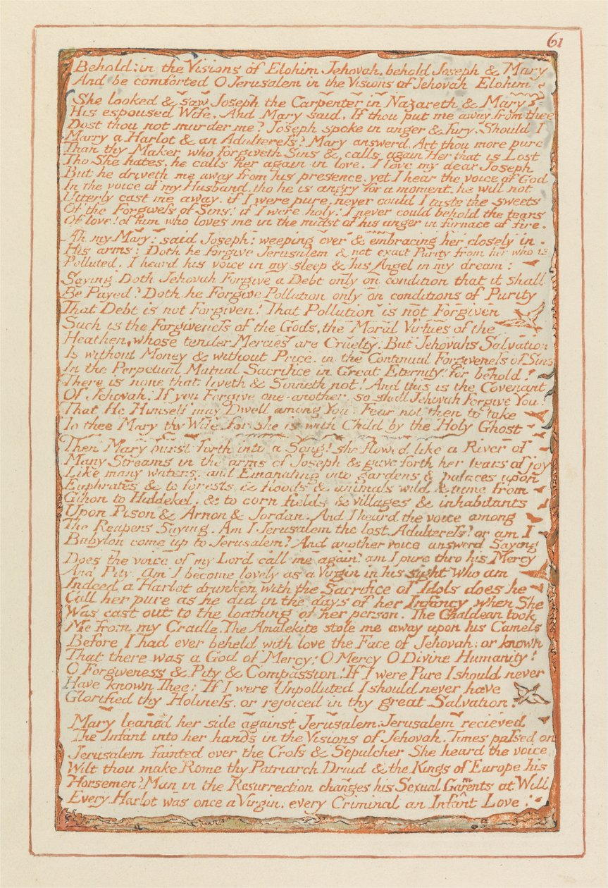 Gerusalemme, Tavola 61 da William Blake