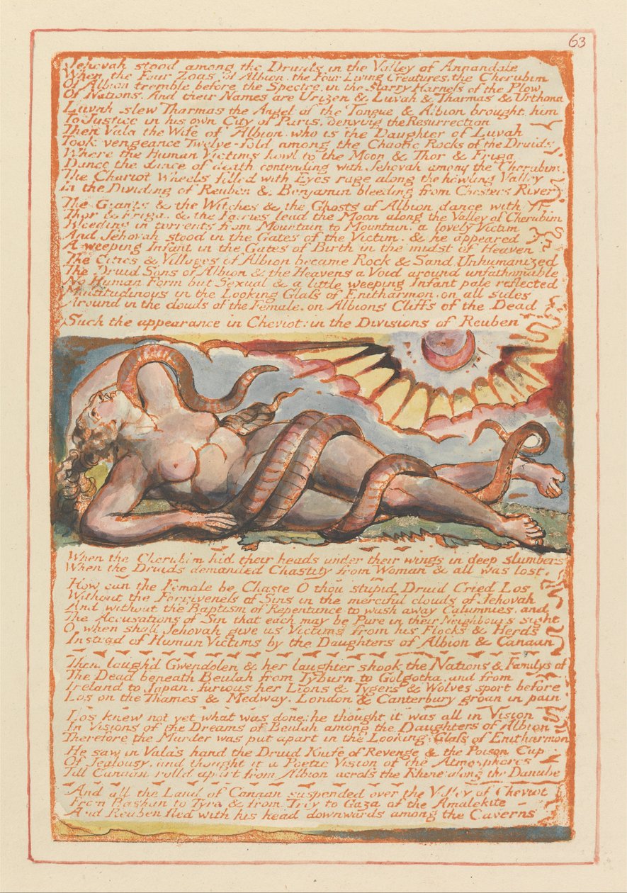 Gerusalemme, Tavola 63, Jehovah stava tra i druidi.... da William Blake