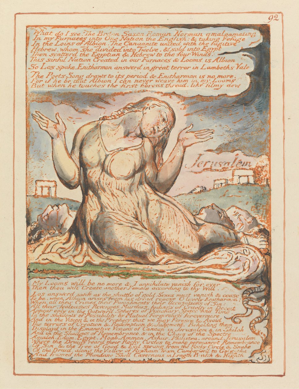 Gerusalemme, Tavola 92 da William Blake