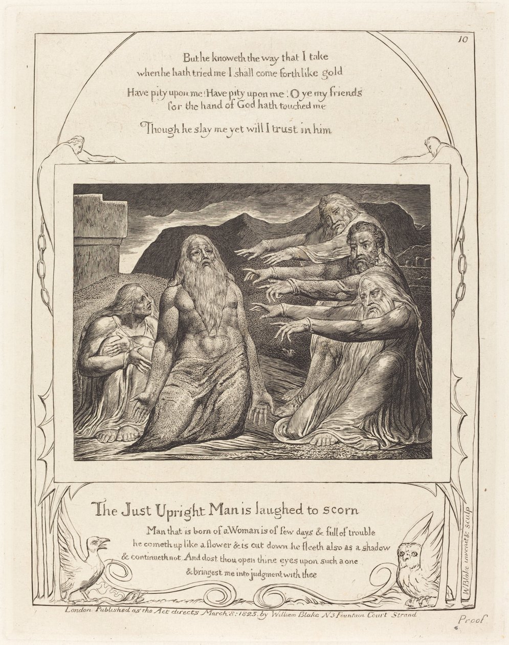 Giobbe rimproverato dai suoi amici da William Blake
