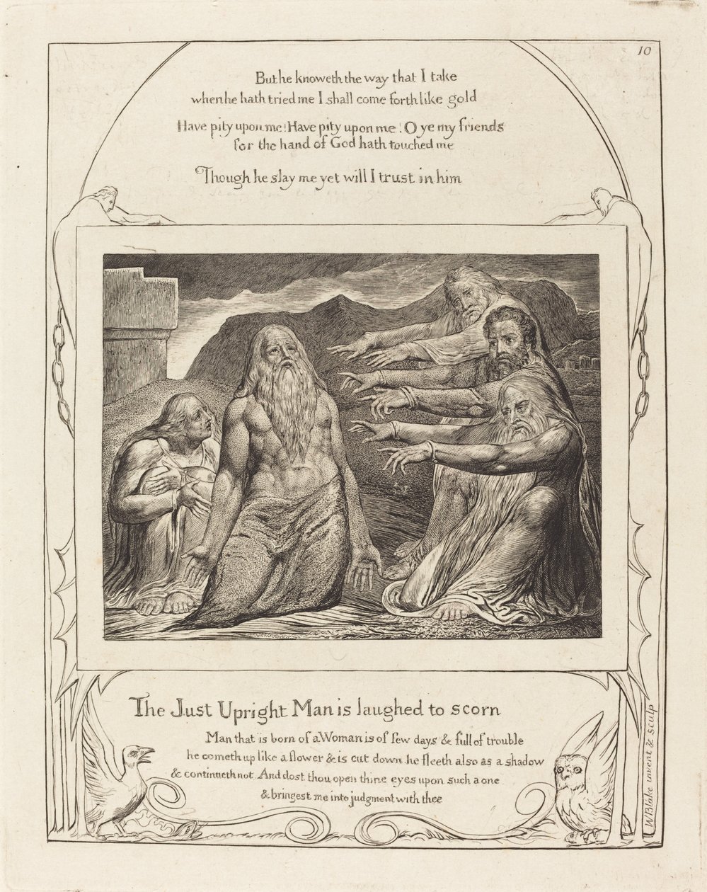 Giobbe rimproverato dai suoi amici da William Blake