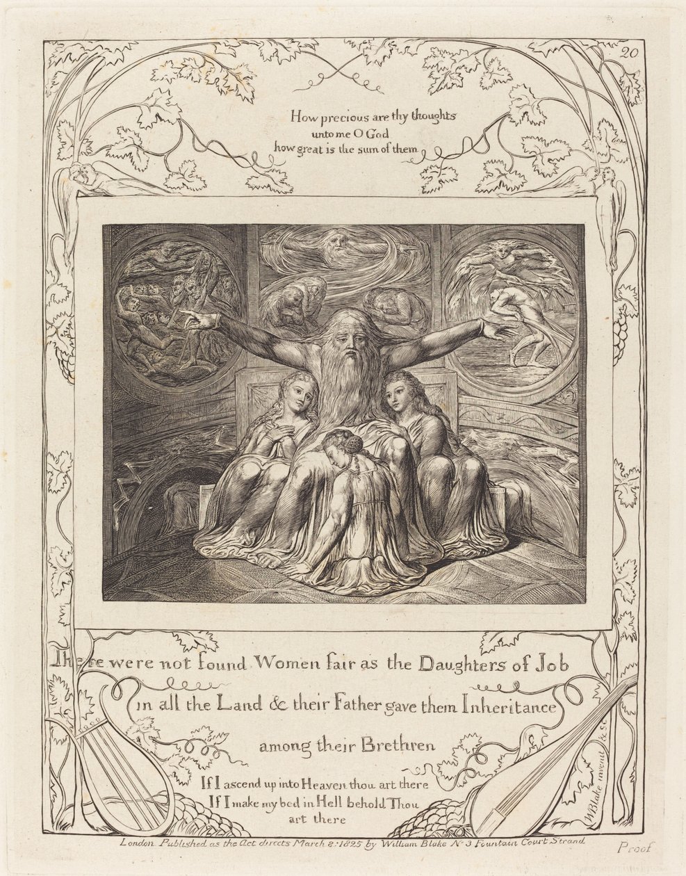 Giobbe e le sue figlie da William Blake