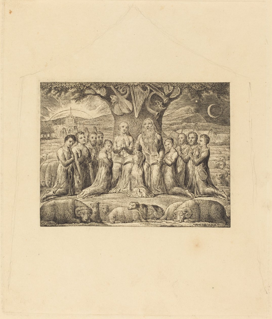 Giobbe e la Sua Famiglia da William Blake
