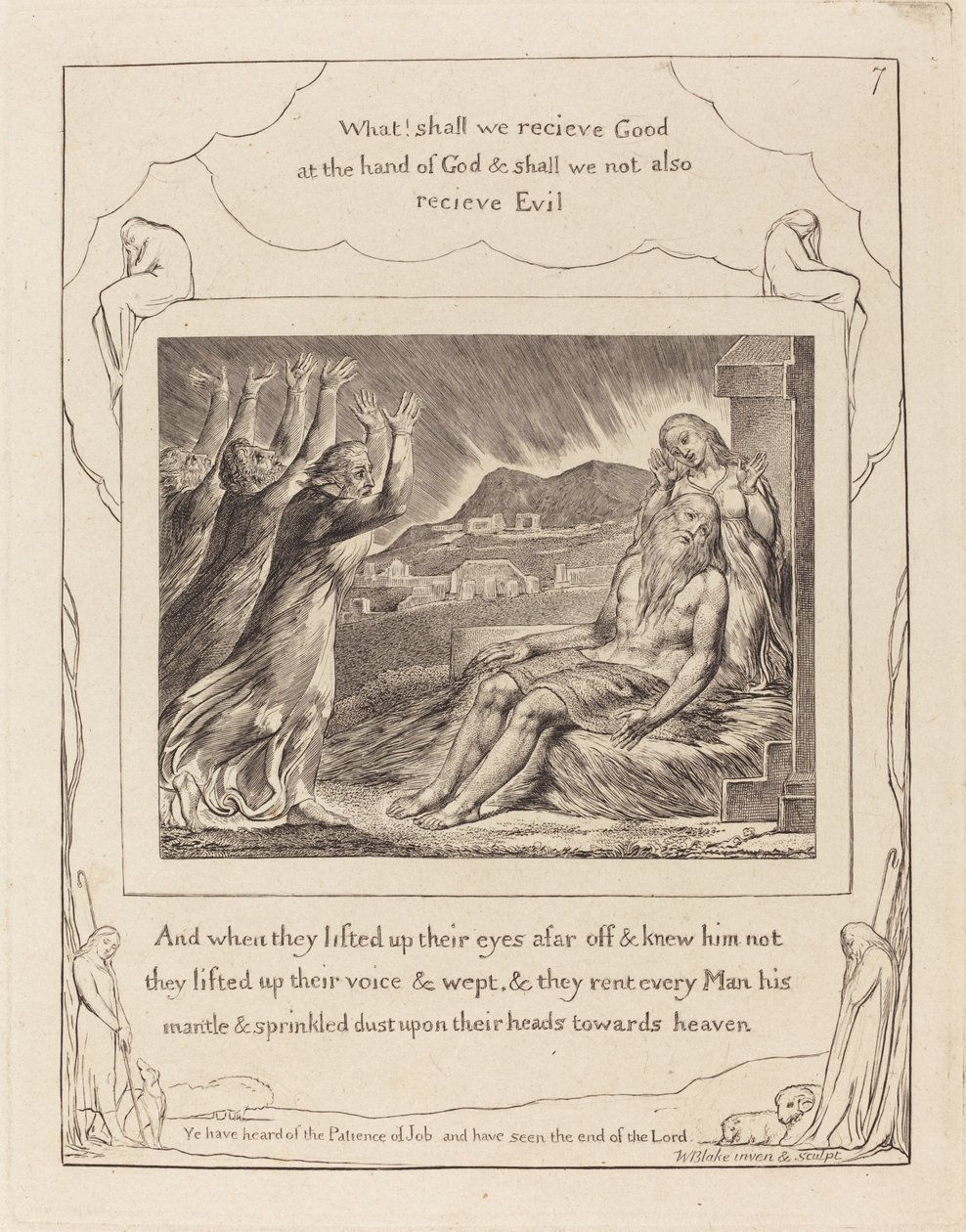 I consolatori di Giobbe da William Blake