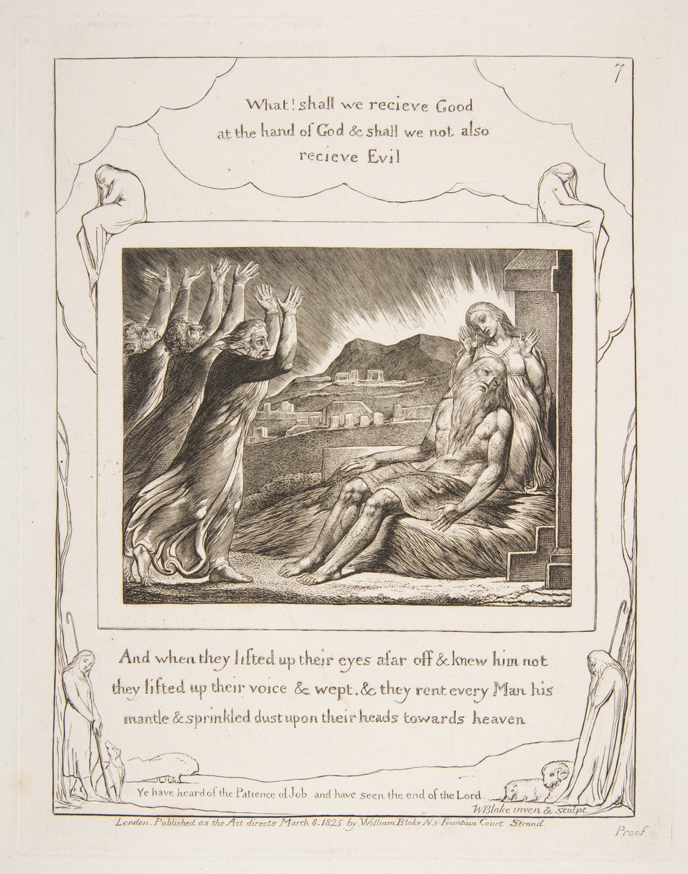 I consolatori di Giobbe, da Illustrazioni del Libro di Giobbe da William Blake