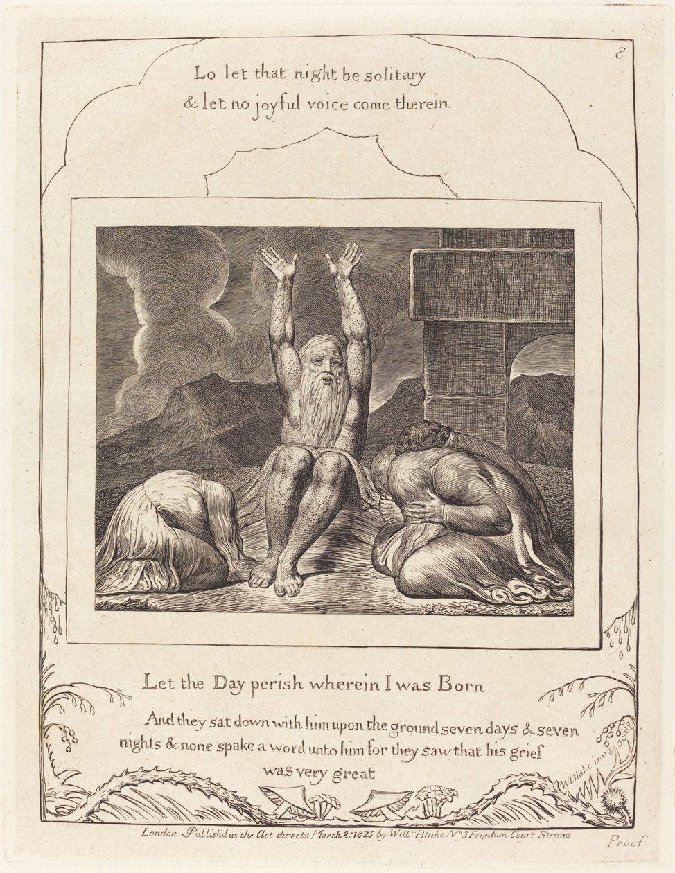La disperazione di Giobbe da William Blake