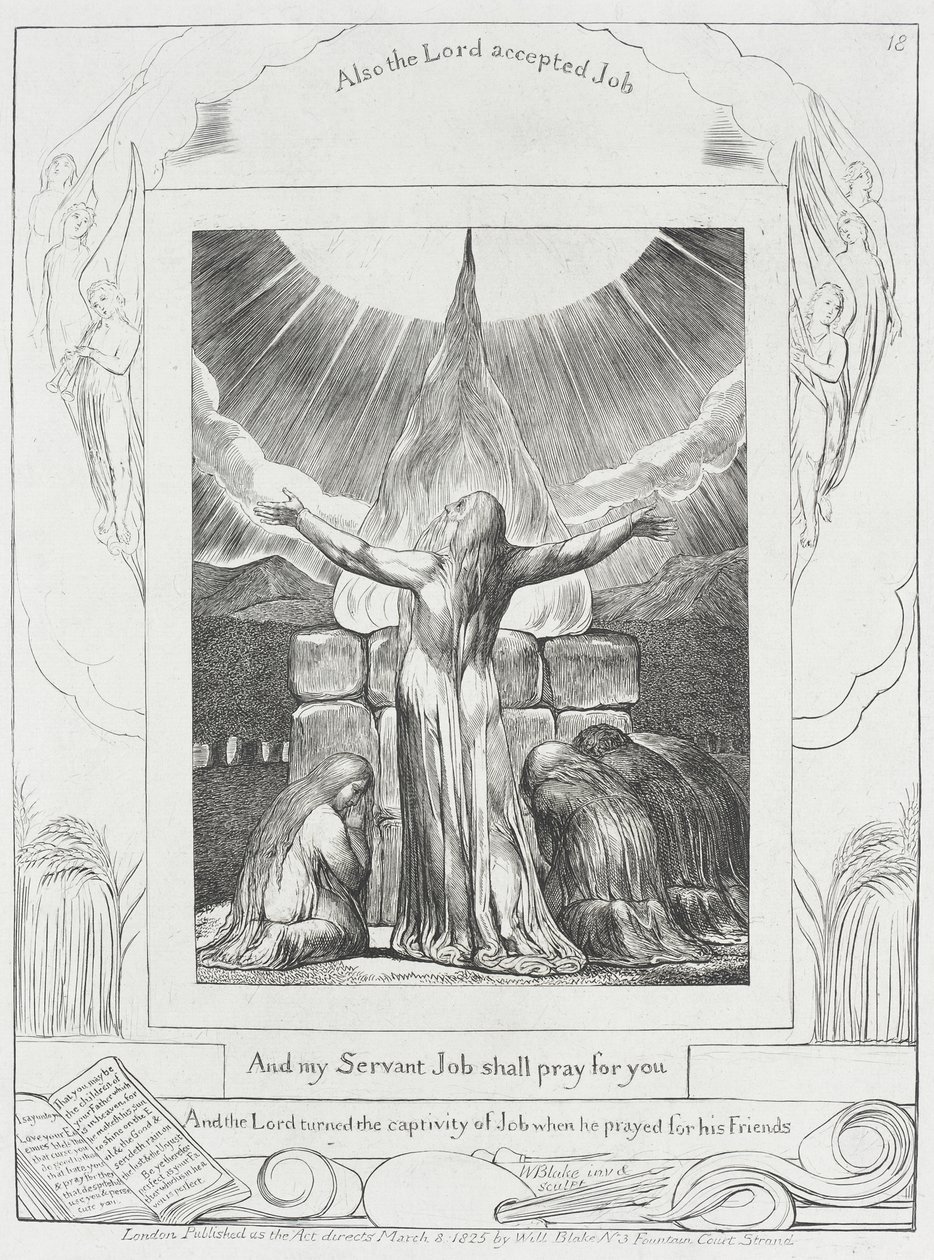 La preghiera di Giobbe è stata esaudita da William Blake