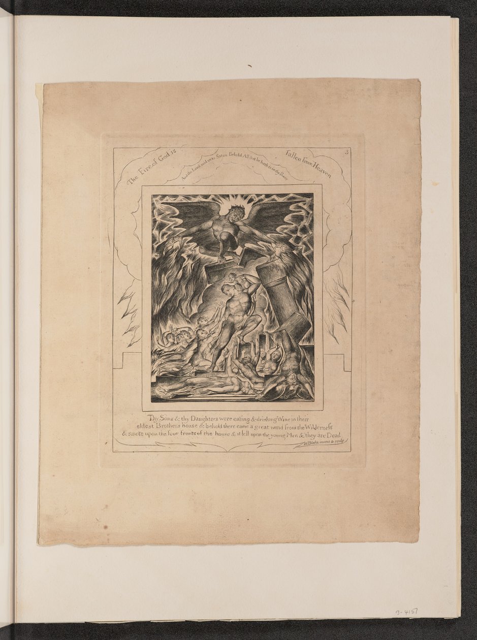 I Figli e le Figlie di Giobbe Sopraffatti da Satana da William Blake