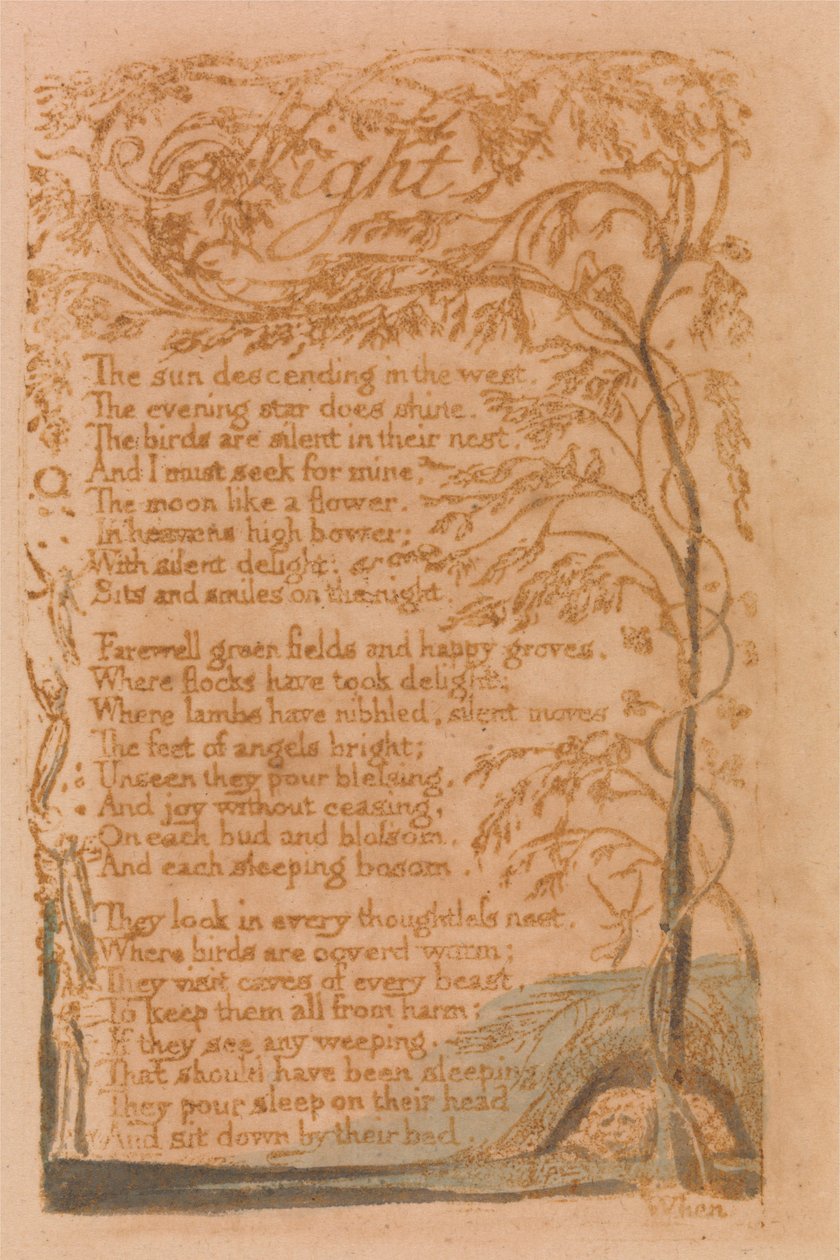 Nacht (Tafel 16) da William Blake