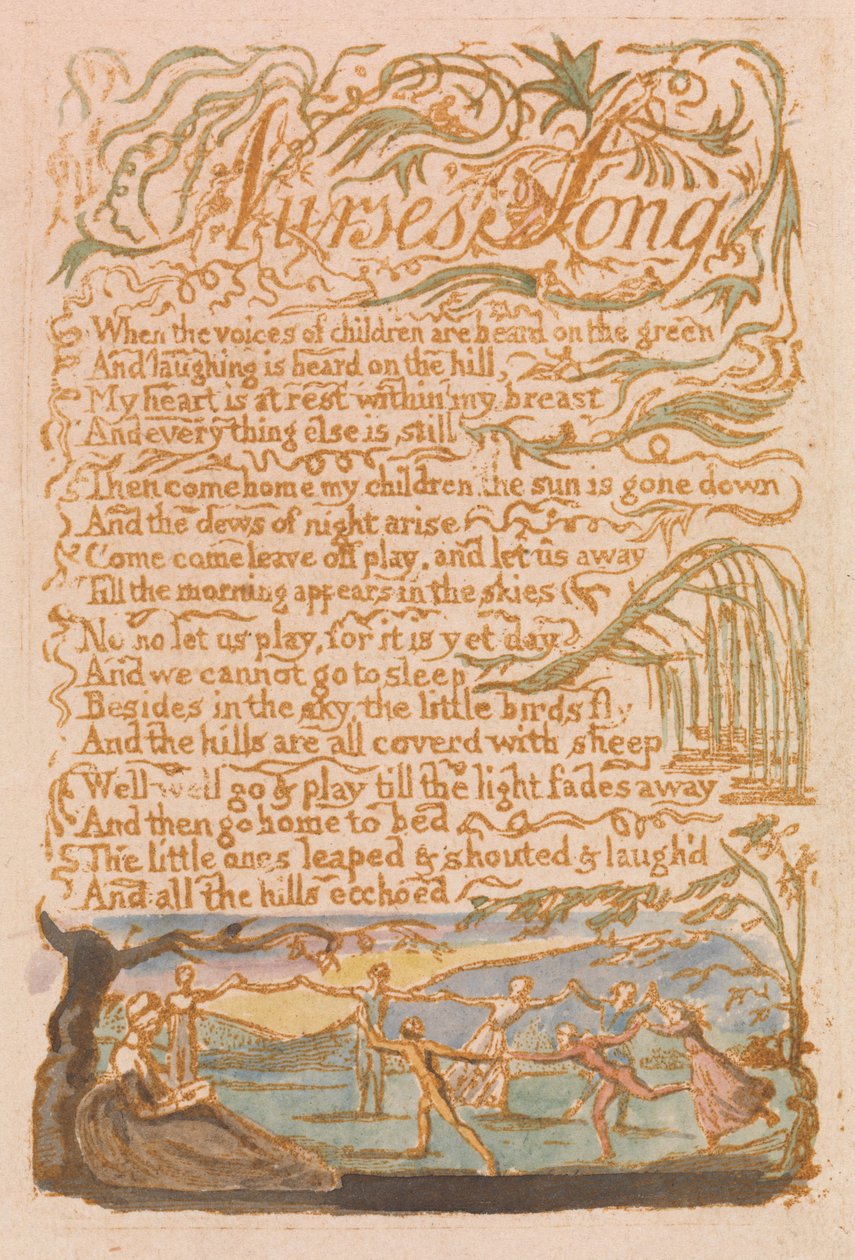 Lied der Amme (Platte 22) da William Blake