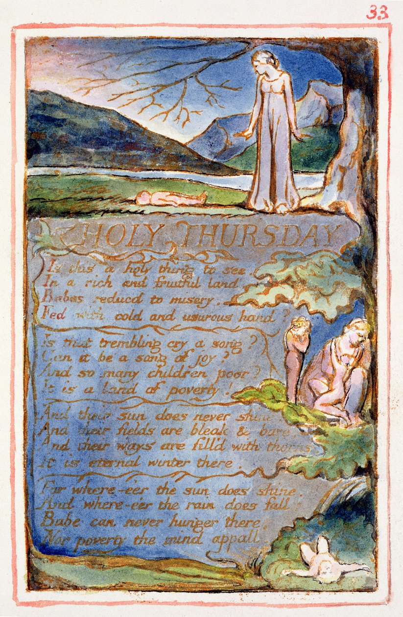 Giovedì Santo: tavola 33 da Songs of Innocence and of Experience (copia AA) c.1815-26 da William Blake