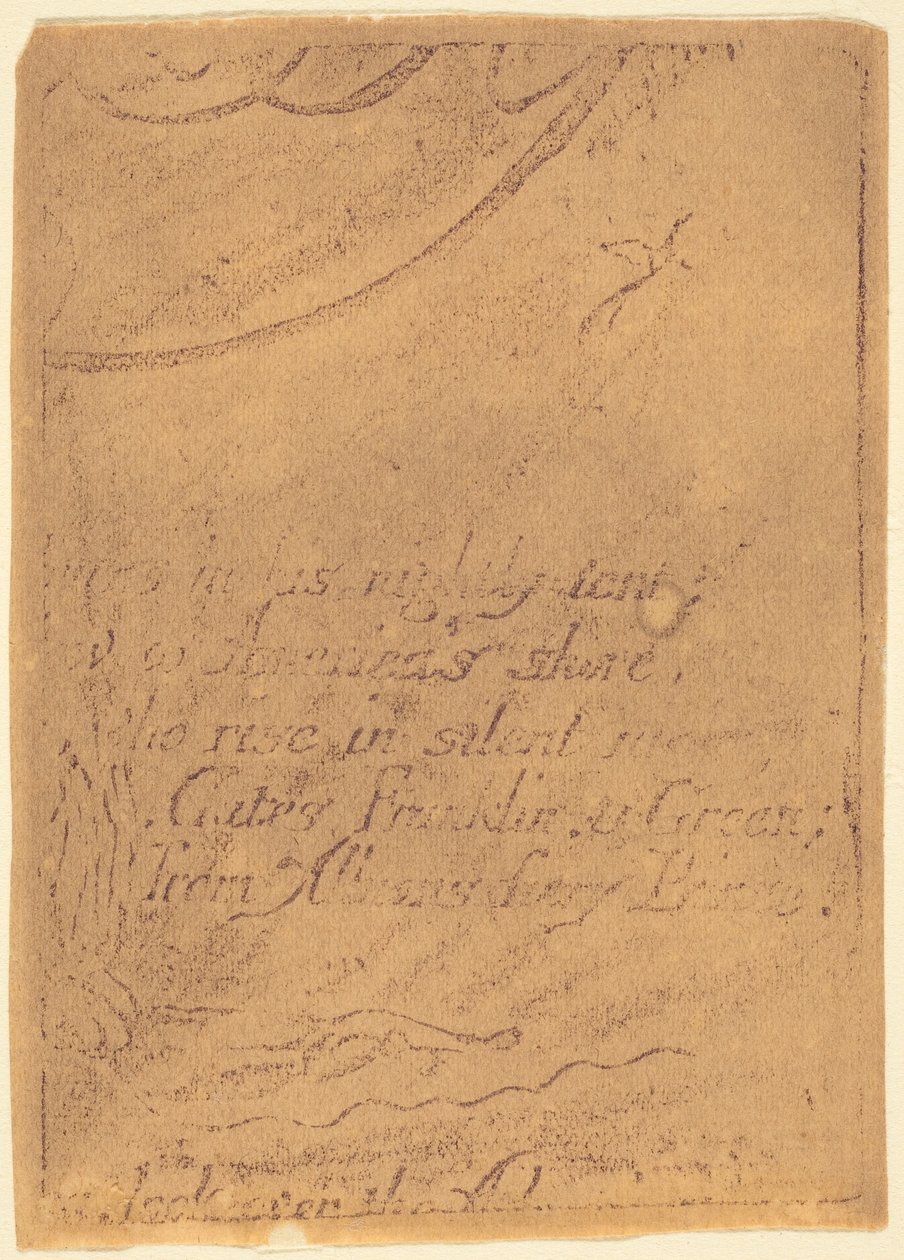 Neudruck von Fragment einer stornierten Platte für "Eine Prophezeiung" da William Blake